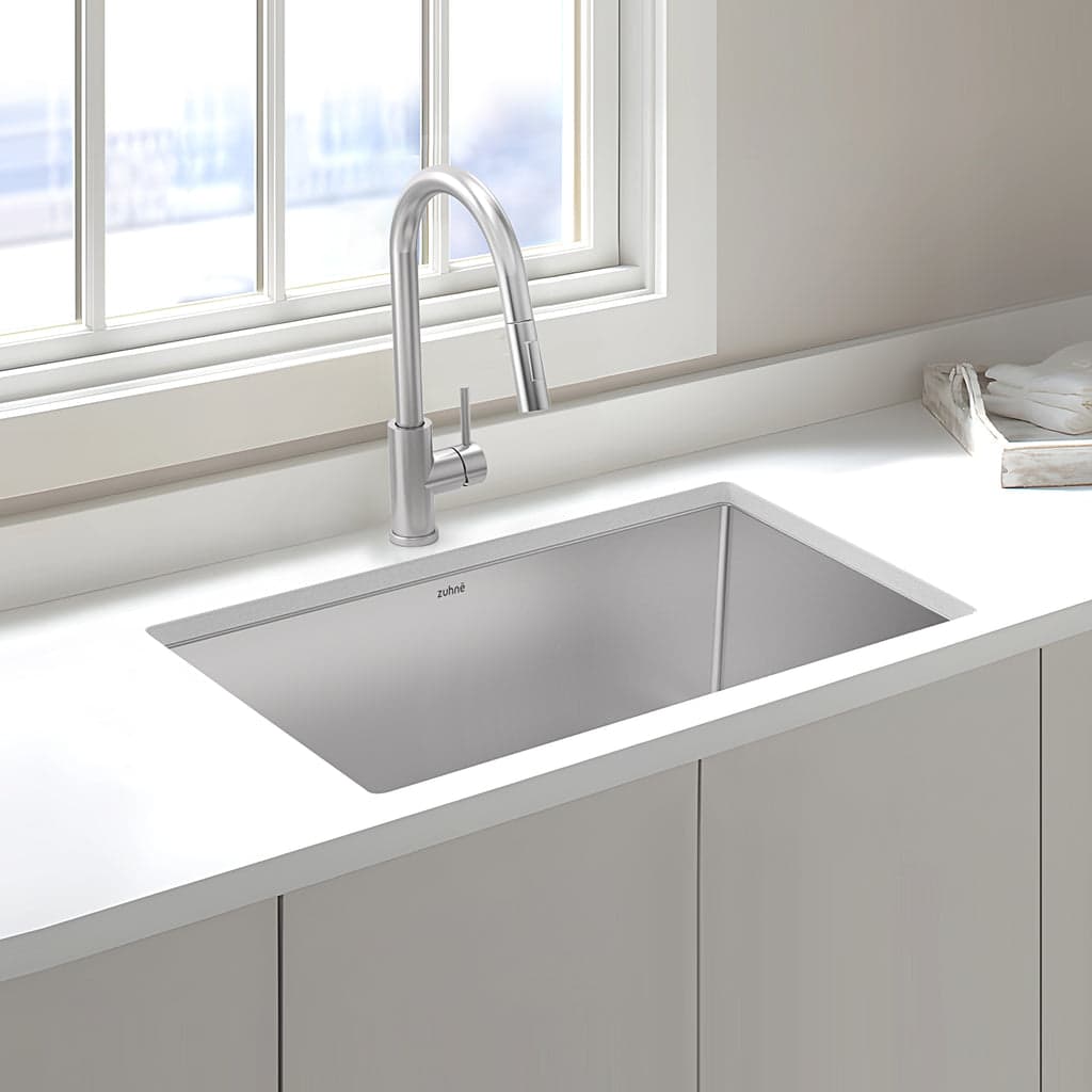 Heavy-duty stainless steel sink for professional kitchens
