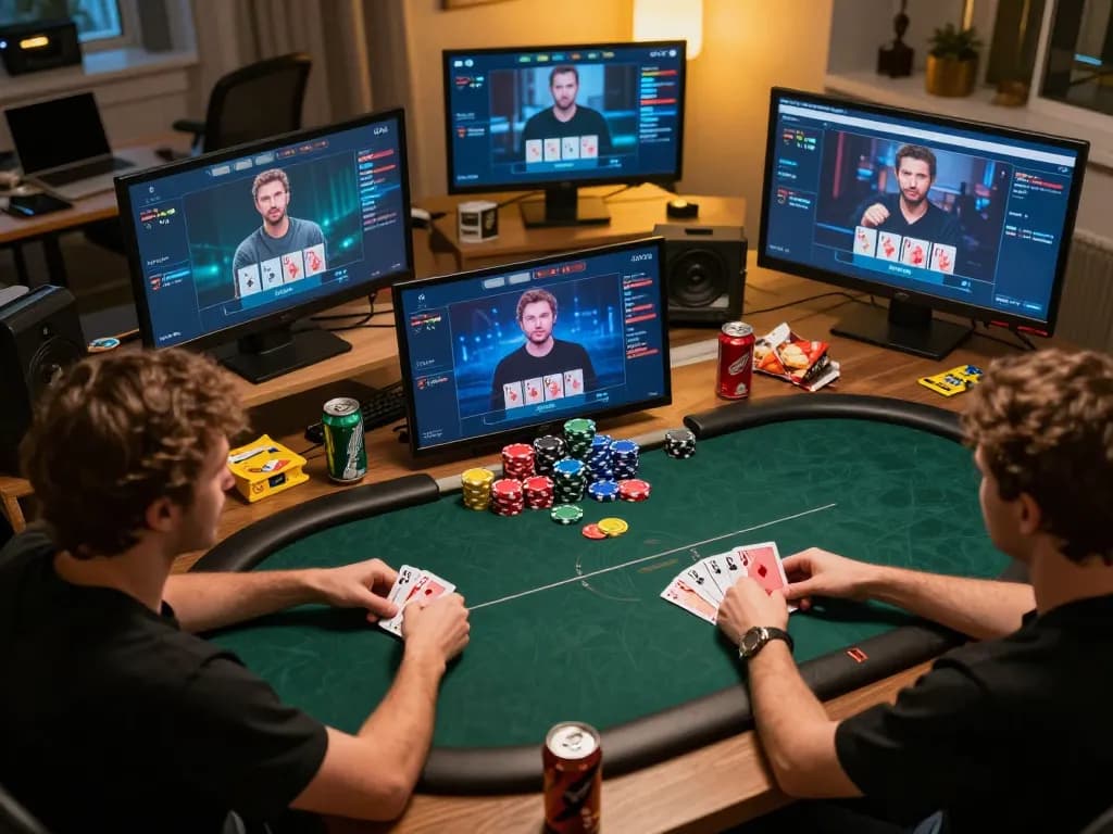 Engaging online poker game scene with players showing giường bệnh nhân themed strategies and enjoying chips during gameplay.