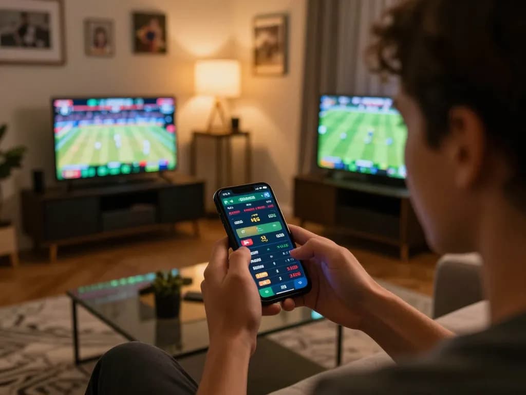 3Win user engaged in live sports betting on smartphone with active games displayed