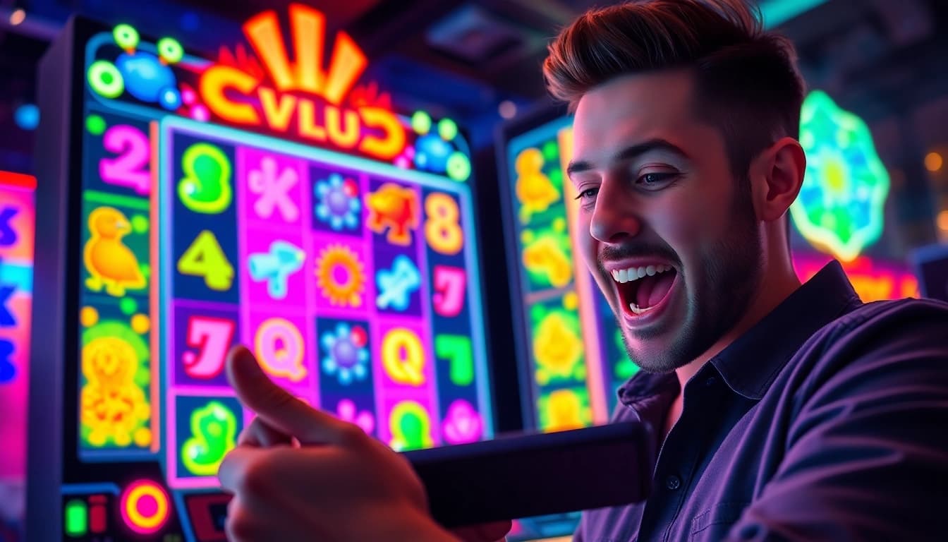 Mainkan virus4d slot dengan penuh semangat di tablet yang penuh warna.