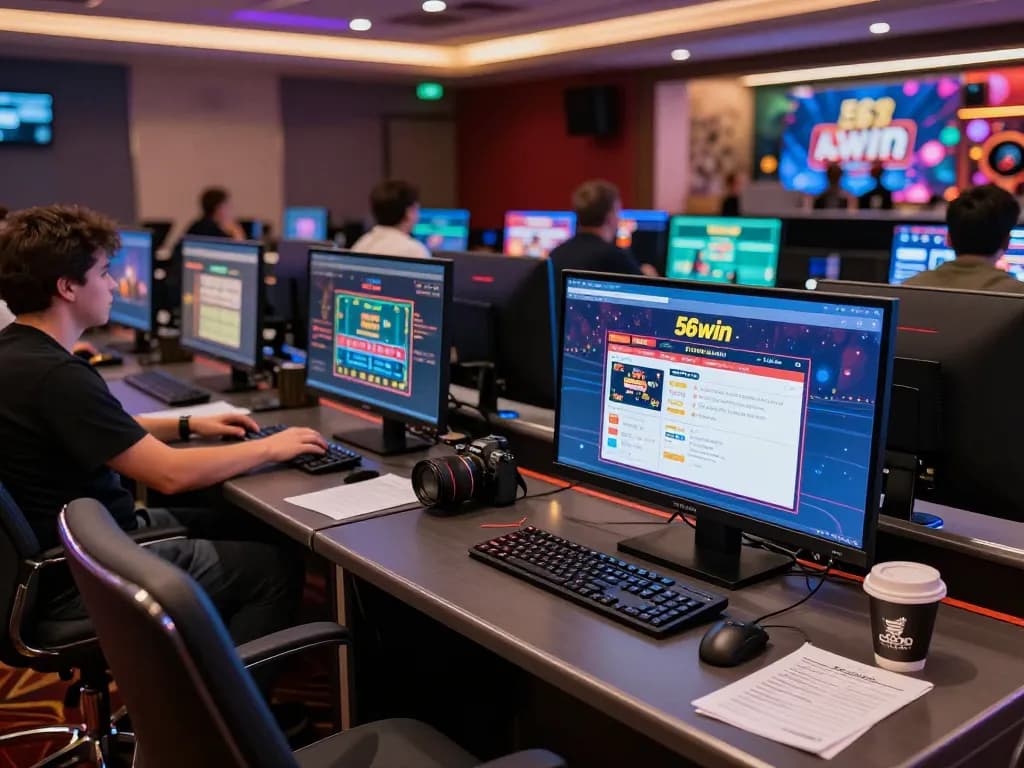 Engaging with the 56win link in an online casino gaming setup for strategic gameplay