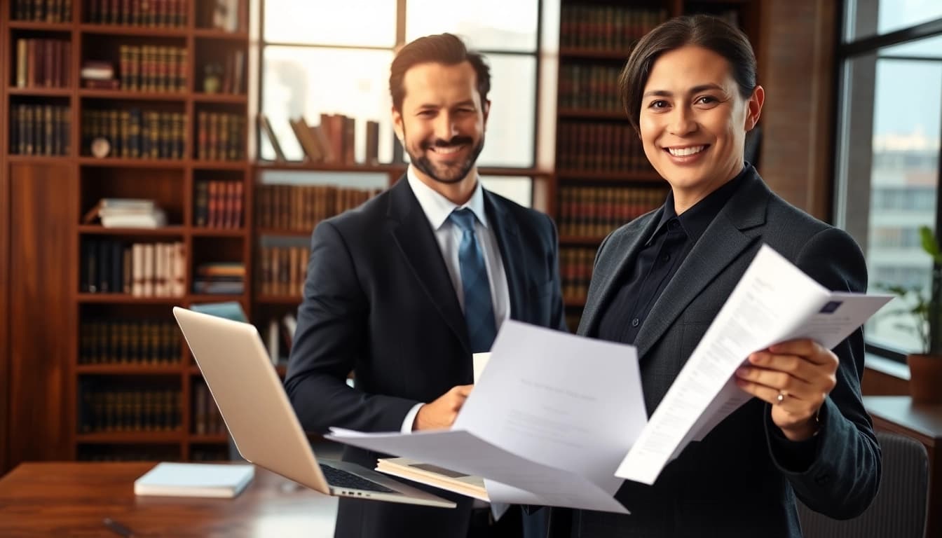 Lawyer consulting with a client in a professional setting, showcasing a New York City Personal Injury Lawyer.