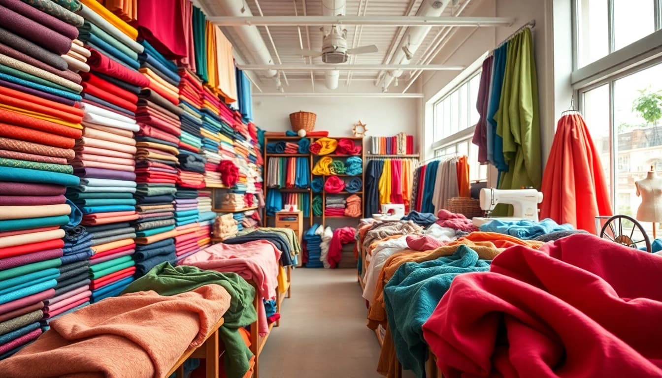 Sferen van stoffen webshop Nederland met kleurrijke stoffen en stofstalen.
