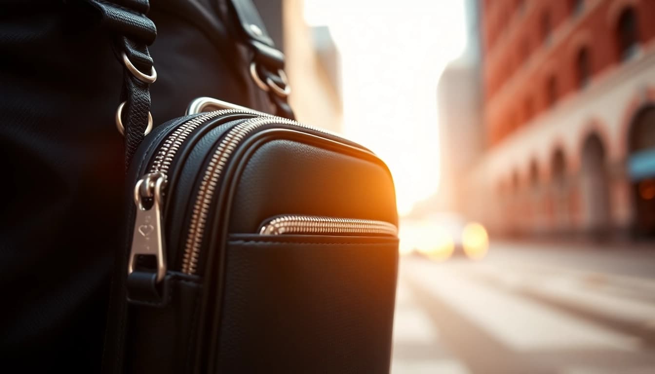 Handy Tasche abschließbar mit modernem Design für sicheren Handytransport.