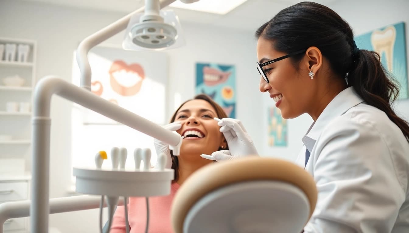 North Edmonton orthodontist examining a patient for personalized care and treatment.