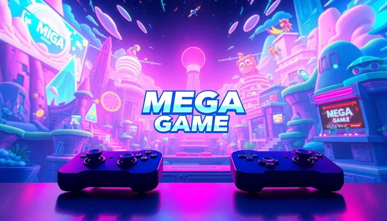 เปิดตัวเกม mega game ด้วยโลโก้ที่น่าตื่นเต้นในภูมิทัศน์ที่มีชีวิตชีวา