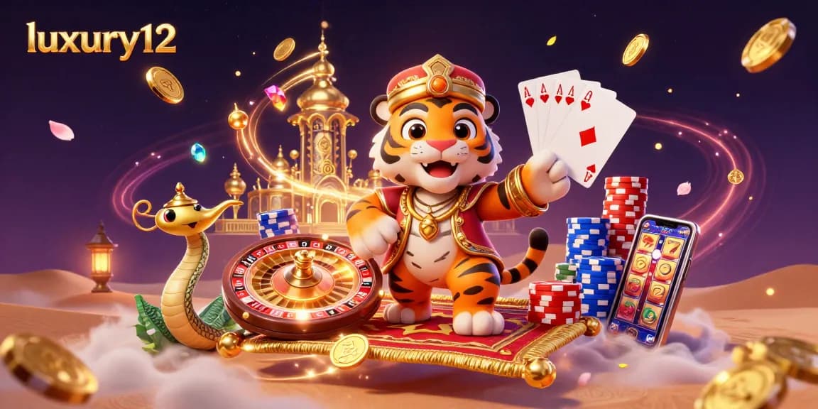 Play and win big at luxury12's colorful casino adventure with stunning slot and card graphics.