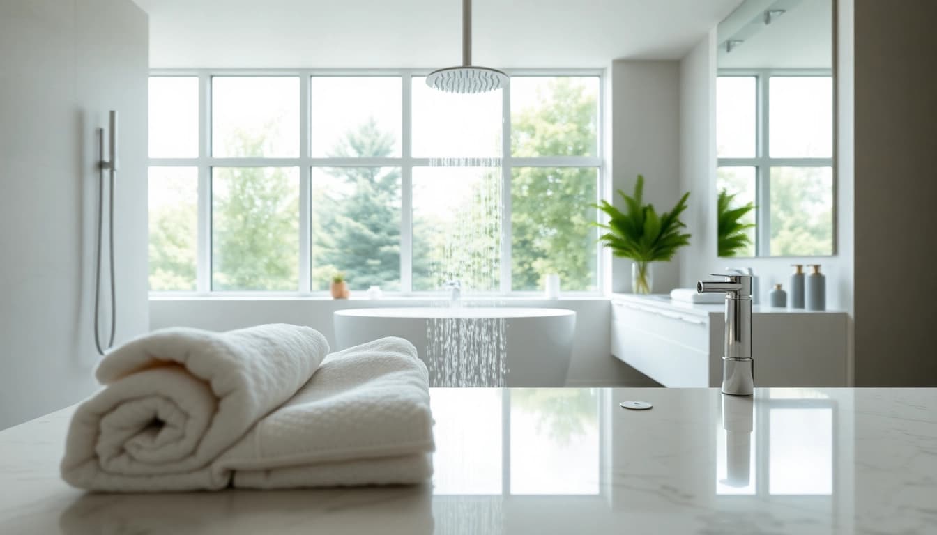 Experience the luxury of elegant showers uk in a modern bathroom with lush decor.