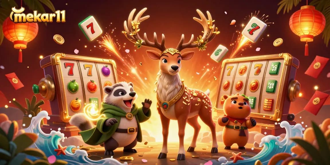 Experience high-stakes action with mekar11 as characters charm in a vibrant casino scene.