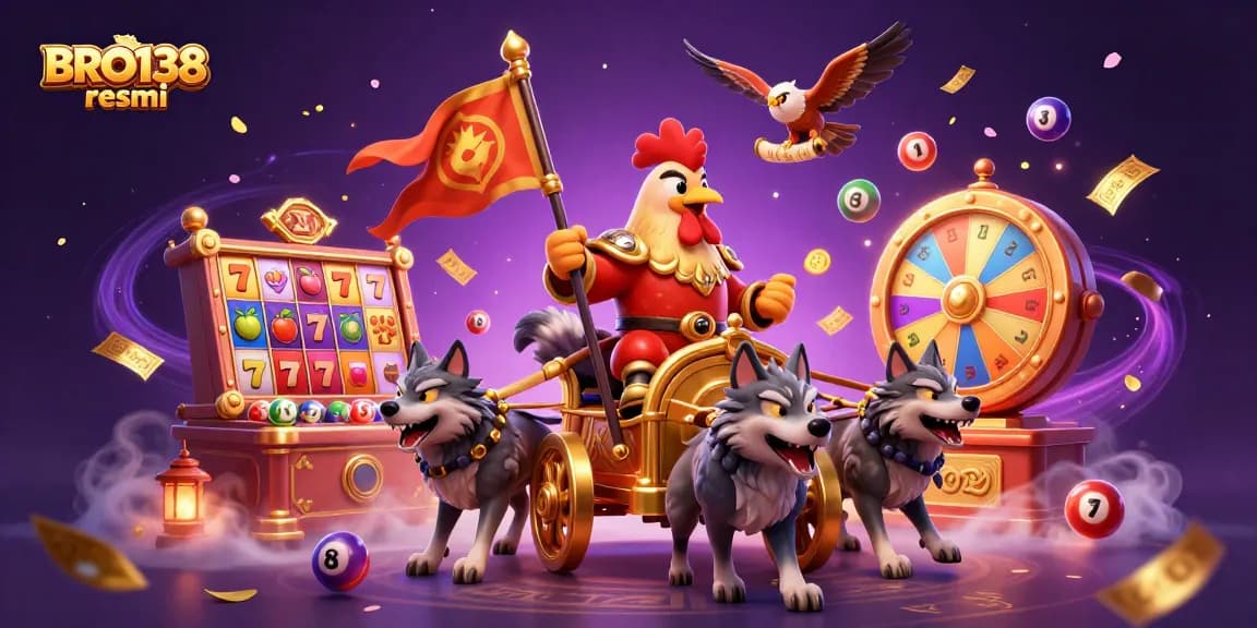 Experience the excitement of BRO138 resmi as a rooster warlord leads slot adventures with vibrant games and jackpots.