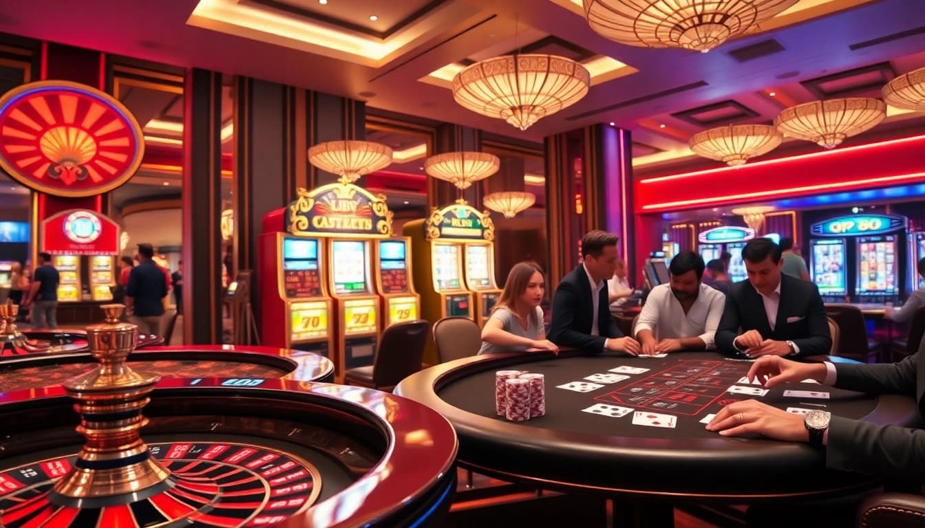 Engaged players enjoying games at the QQ 88 casino, featuring roulette and poker.