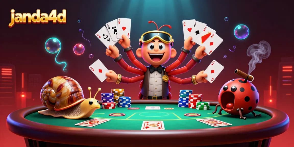 Menangkan hadiah besar di janda4d dengan dealer kartunya yang unik dan suasana kasino yang seru.