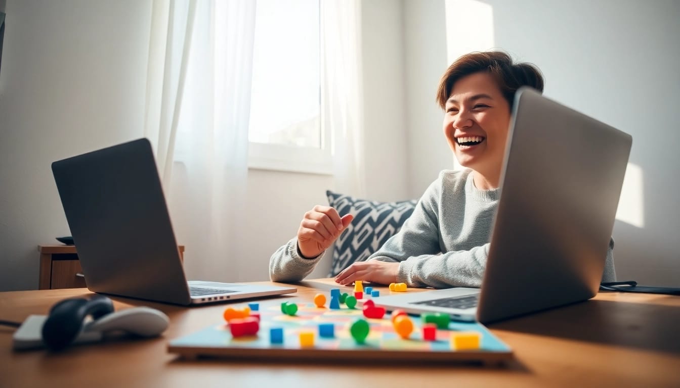 Enjoy fun solo activities with games to play by yourself on a cozy desk.