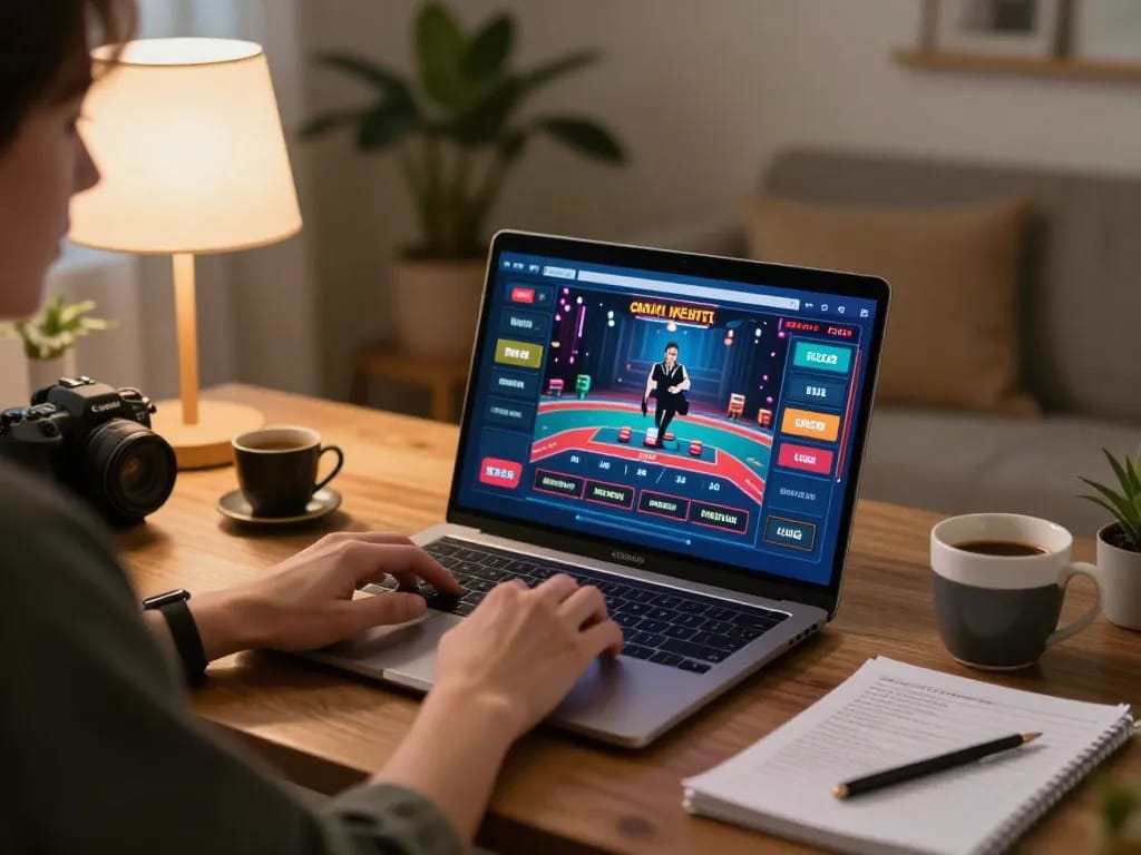 Player enjoying an online game on TG88 platform with live dealer, highlighting engaging gameplay.