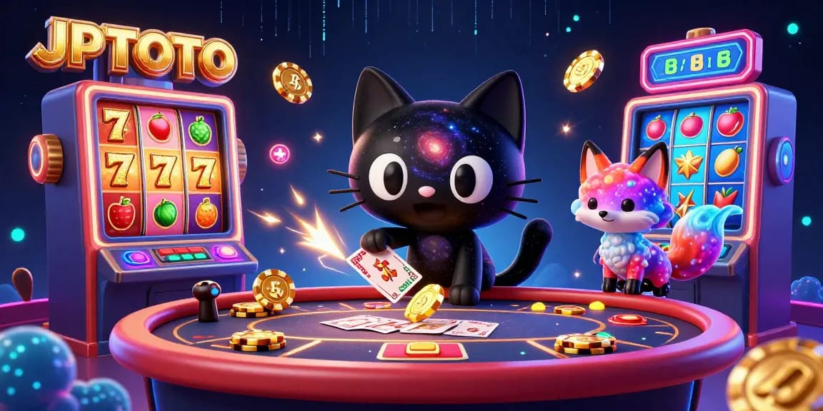 Menyaksikan JPTOTO yang menyedot chip emas dan kartu di meja kasino.