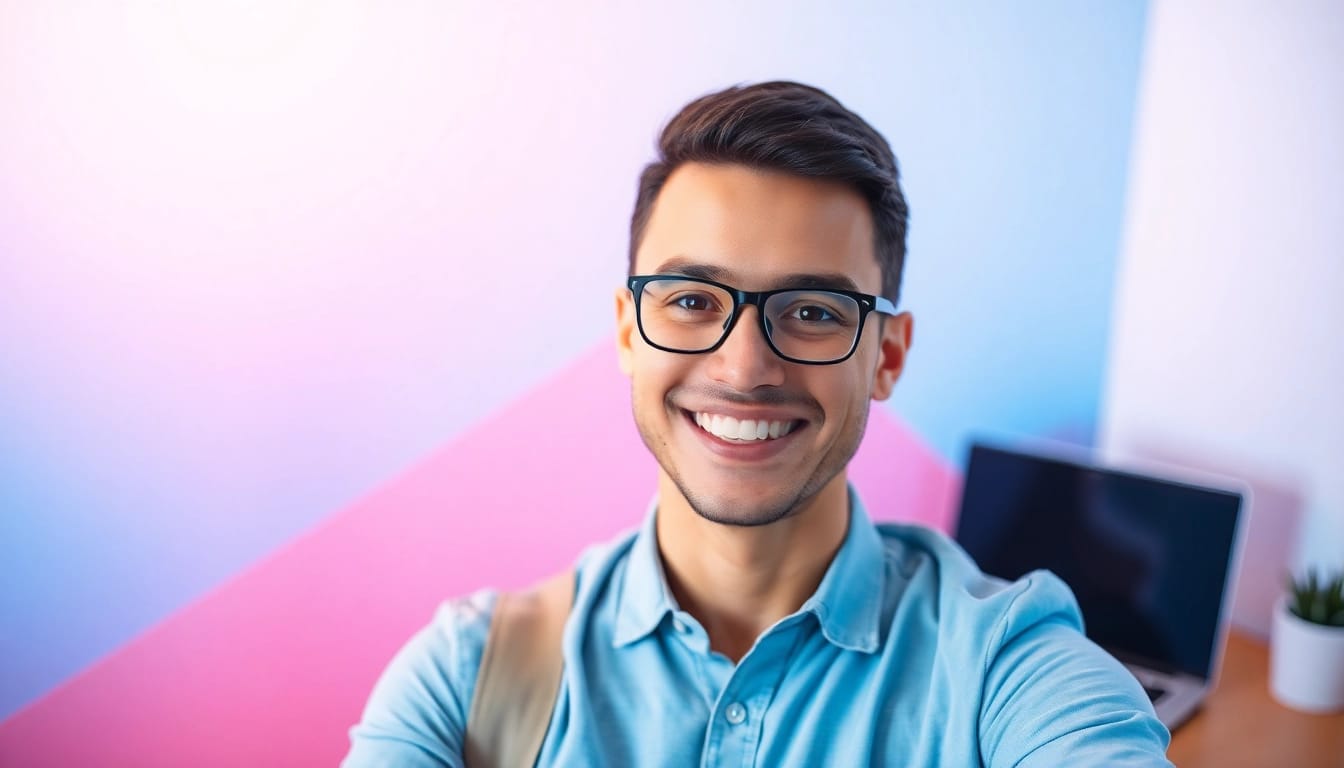 Transform your social media with this stylish insta dp profile picture featuring vibrant colors and a warm atmosphere.