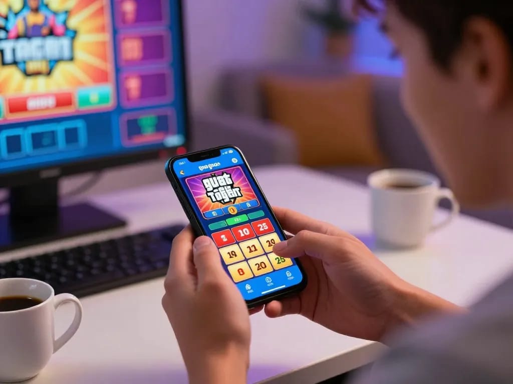 Engage with gta togel through a mobile app in a lively online gaming setup.