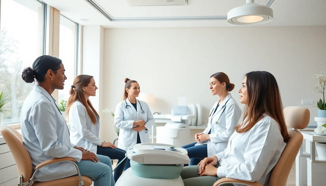 Kirkegaard Aesthetics team providing personalized consultations in a warm clinic environment.