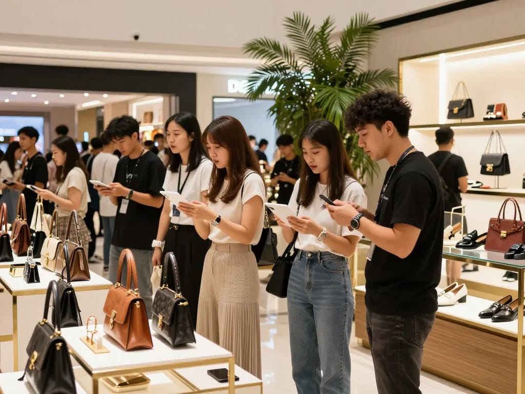 Experience the excitement of shopping at a 레플리카 쇼핑몰 with trendy items and stylish customers.