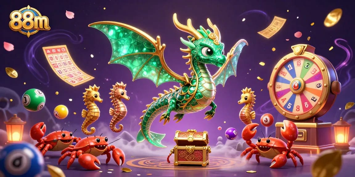 Engage with 88m's thrilling casino world as a 3D sea dragon and dynamic games create excitement.