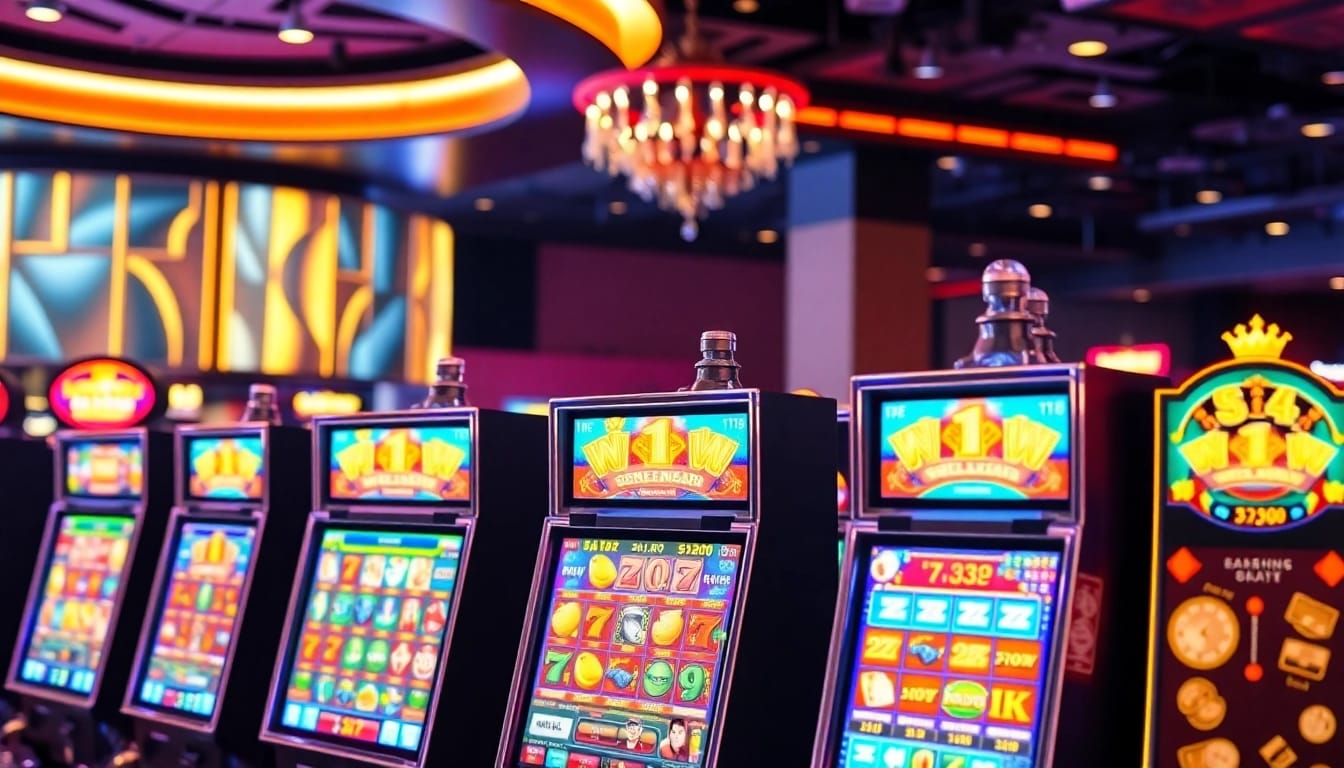 Permainan slot depo 1k yang menarik dalam suasana kasino yang energik.