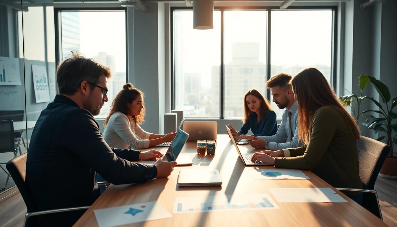 Engaging strategies for edmonton social media marketing in a collaborative office setting.