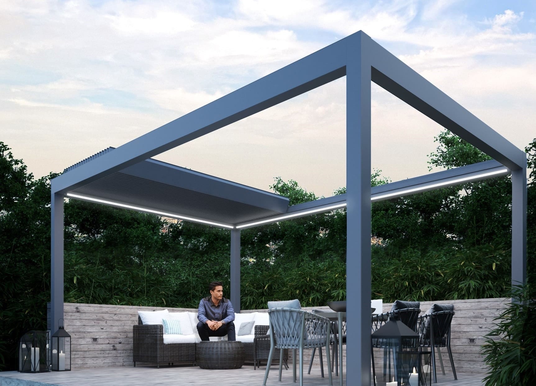 Lamellendach mit moderner Steuerung – Innovation von ADA-Wintergarten