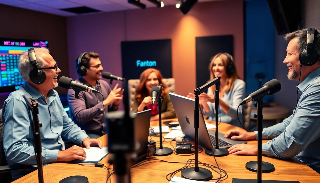 Engage with community stories at https://chadronradio.com/ in a lively radio studio.