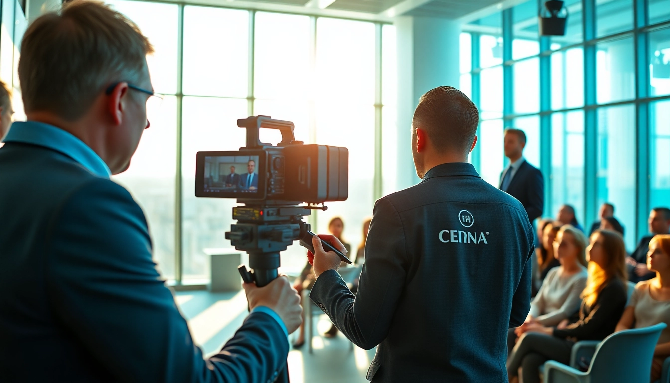 Capturing Commercial videography toronto in a modern office setting with a professional videographer.