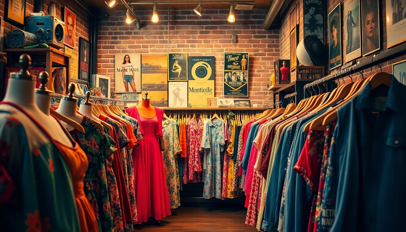 Discover vintage treasures at https://thrift-vintage.com/, featuring colorful retro clothing in a cozy setting.