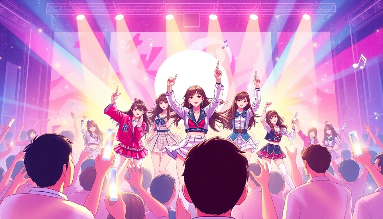 Engaging performance by K-pop idols showcased on https://www.kpopangel.com in a vibrant concert scene.