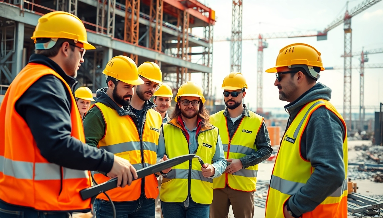 Enhancing construction safety training with workers collaborating on-site.