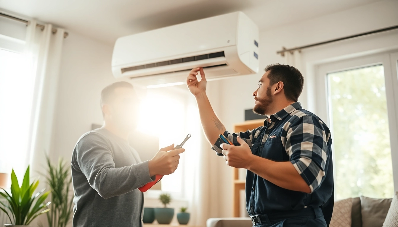 Providing HVAC Repair Tampa solutions with a skilled technician in a cozy home setting.