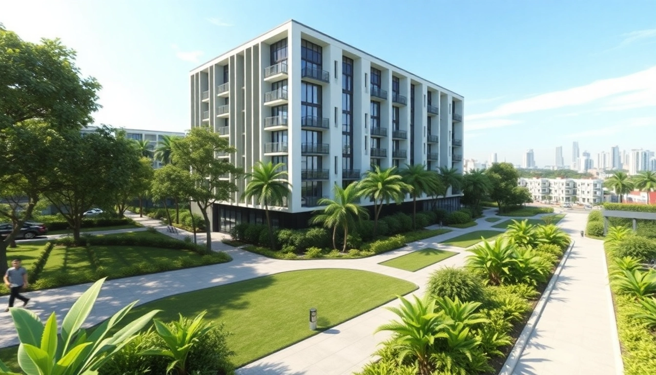 Modern executive condominium at tampines st 95 ec showcased amidst lush landscaping and urban surroundings.