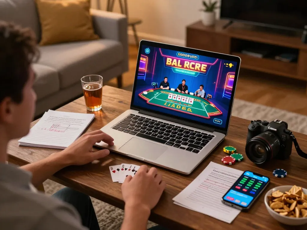 Engaging scene of nhà cái 5699 blackjack online gaming setup with player betting strategically.