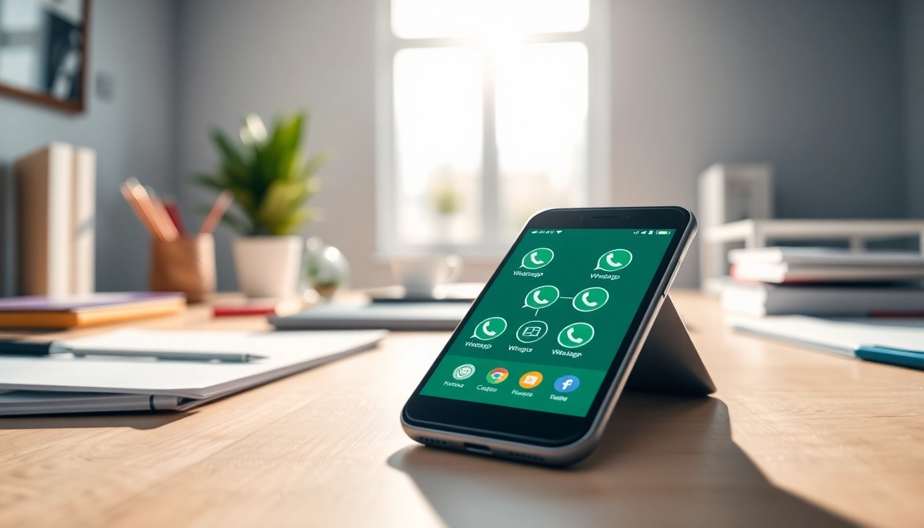 Illustration of What is a CRM for WhatsApp on a smartphone, showcasing messaging features.