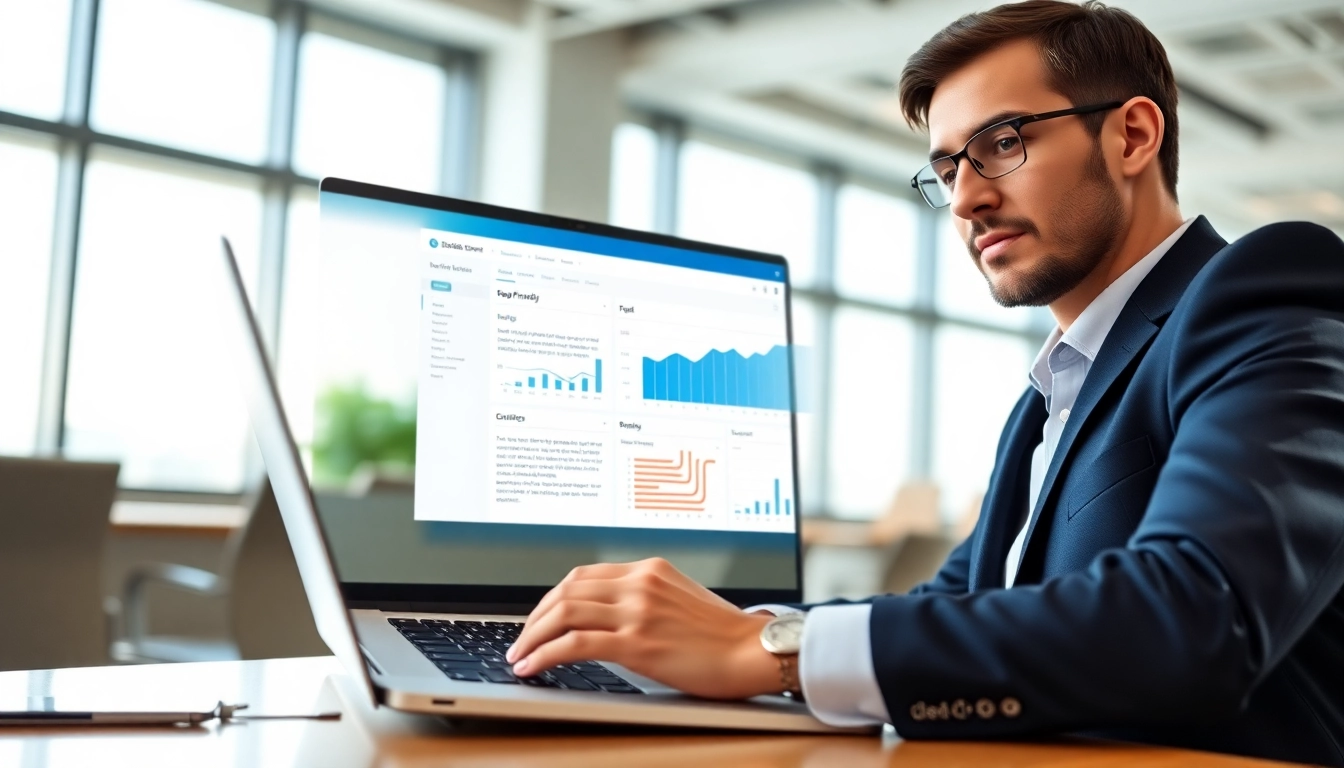 Analyze linkedin lead scraper pricing on a laptop displayed in a professional office.