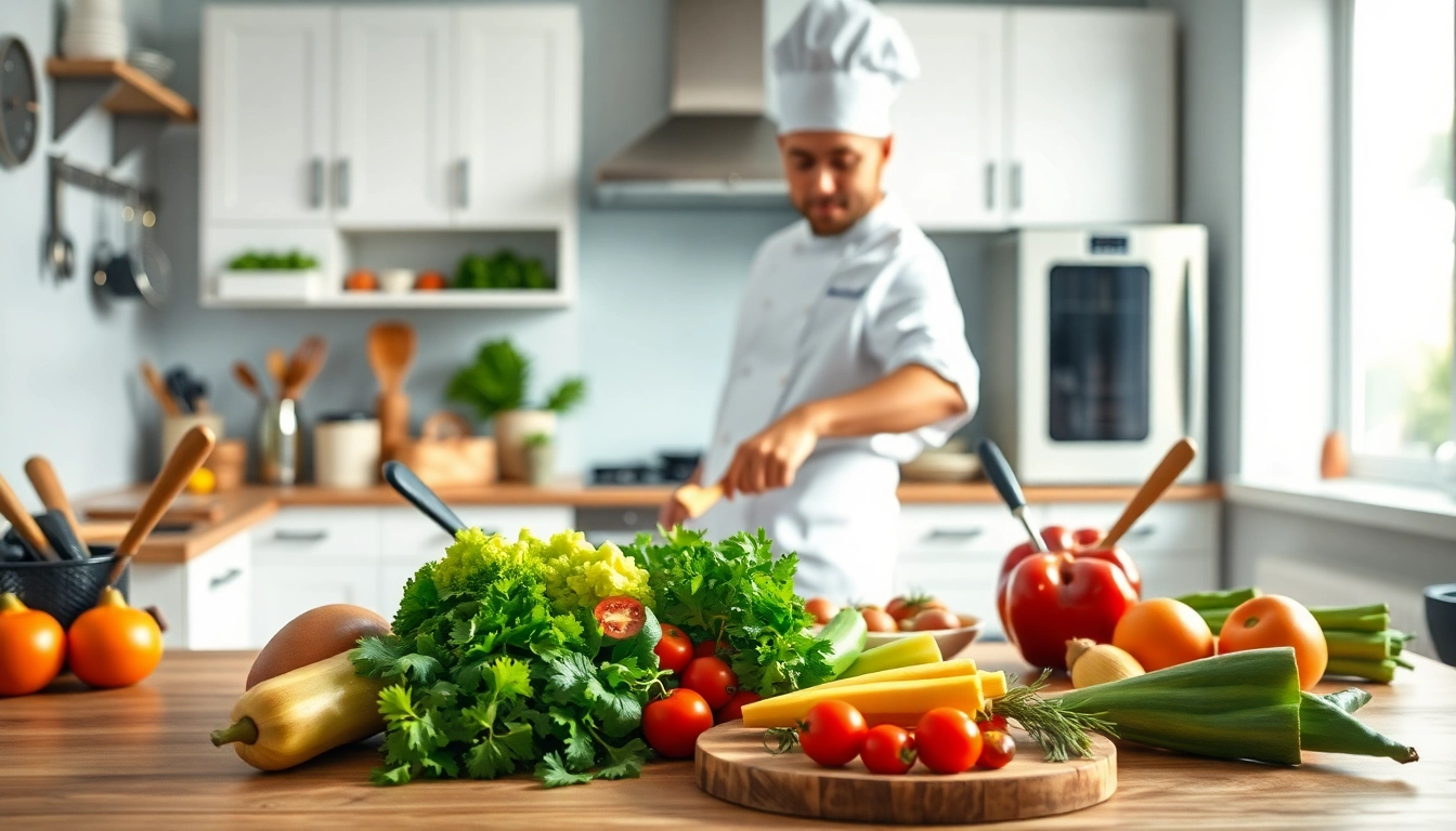 Enhance your cooking journey with dishfacts.com showcasing a modern chef at work.