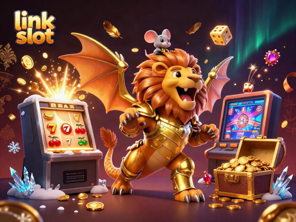 Permainan seru link slot dengan jackpot besar dan karakter fantastis dalam ilustrasi 3D
