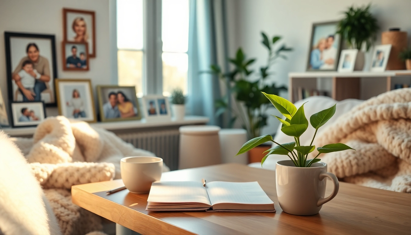 Track your emotional well-being with a mood tracker for mothers in a cozy, serene setting.