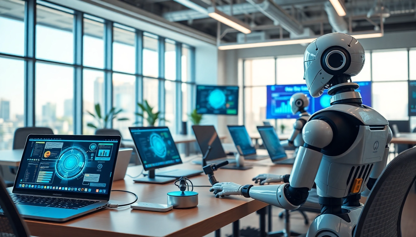 Enhance productivity with innovative ai tools in a modern office environment.