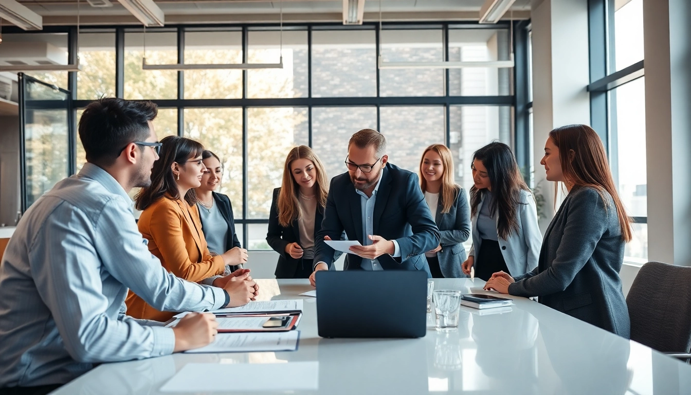 Visual representation of business growth insights through collaborative brainstorming in a modern office.
