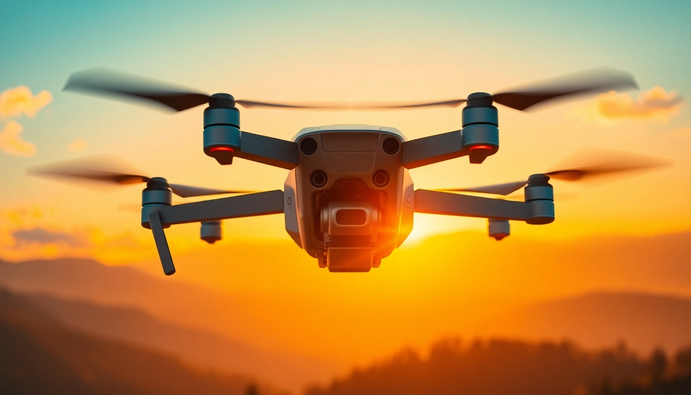 Capture the insta360 antigravity a1 drone flying through a vibrant landscape at sunset.