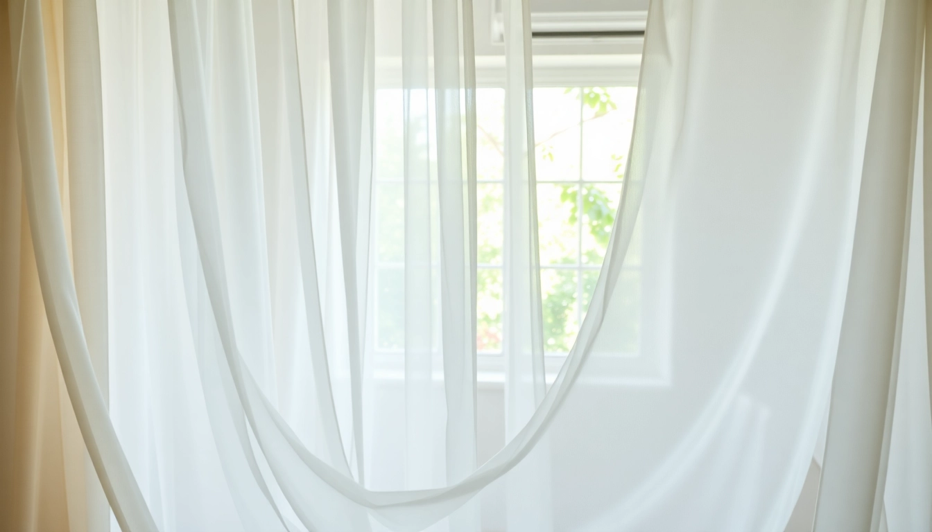 Lichte en transparante stoffen als elegante gordijnen in een zonovergoten kamer