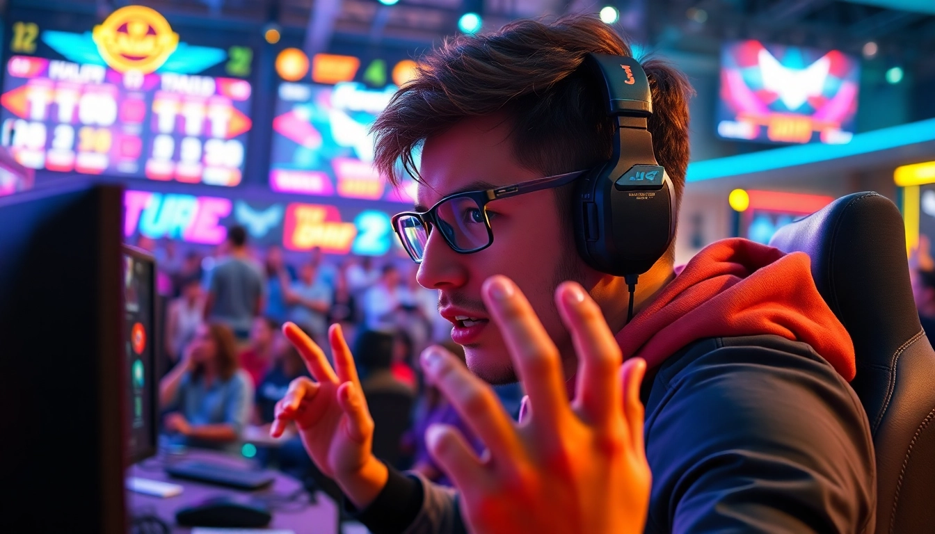 Engage with the vibrant gaming environment of https://www.gamelevate.com showcasing eSports action.