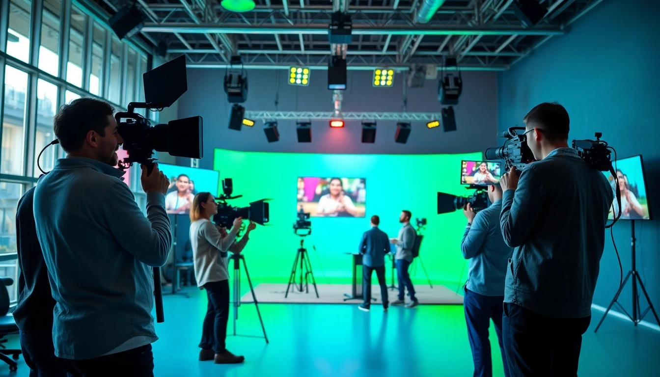 Engaging Video Production Company Phoenix creating vibrant visual content in a studio setting.
