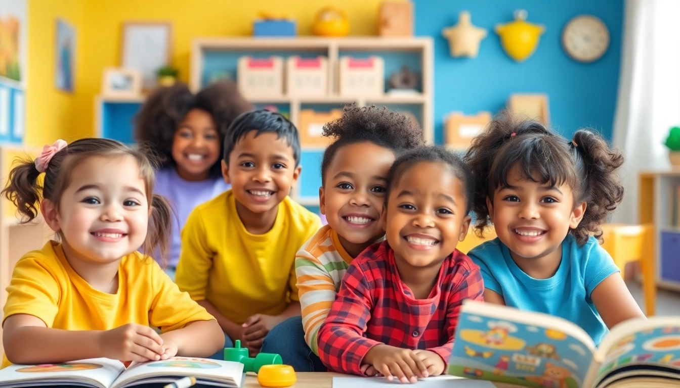 Engaging children learning at https://juniorsjunction.com in a bright, nurturing classroom.