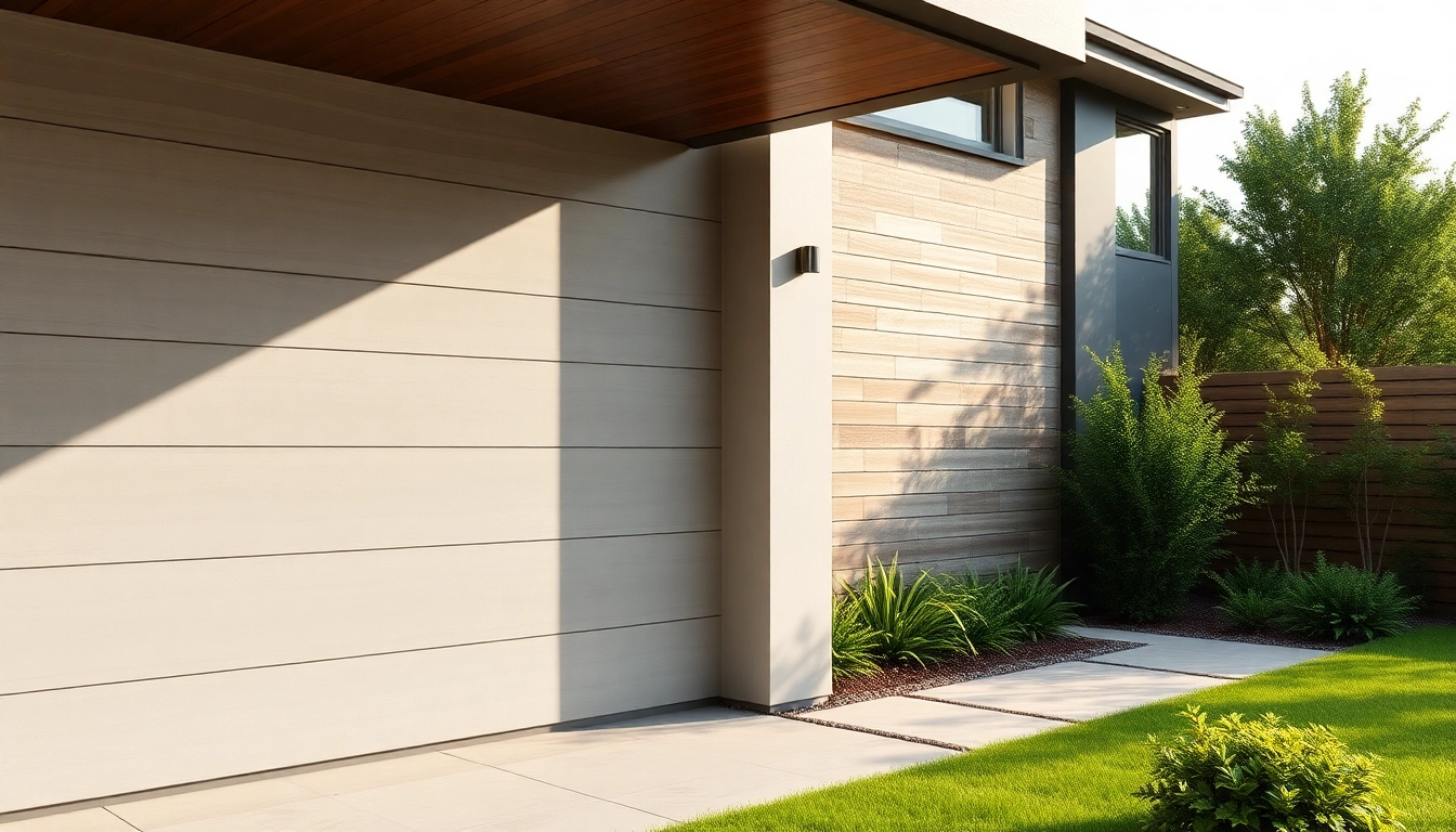 View of a modern home featuring Waterproof Composite Panels on the exterior wall, showcasing durability and style.