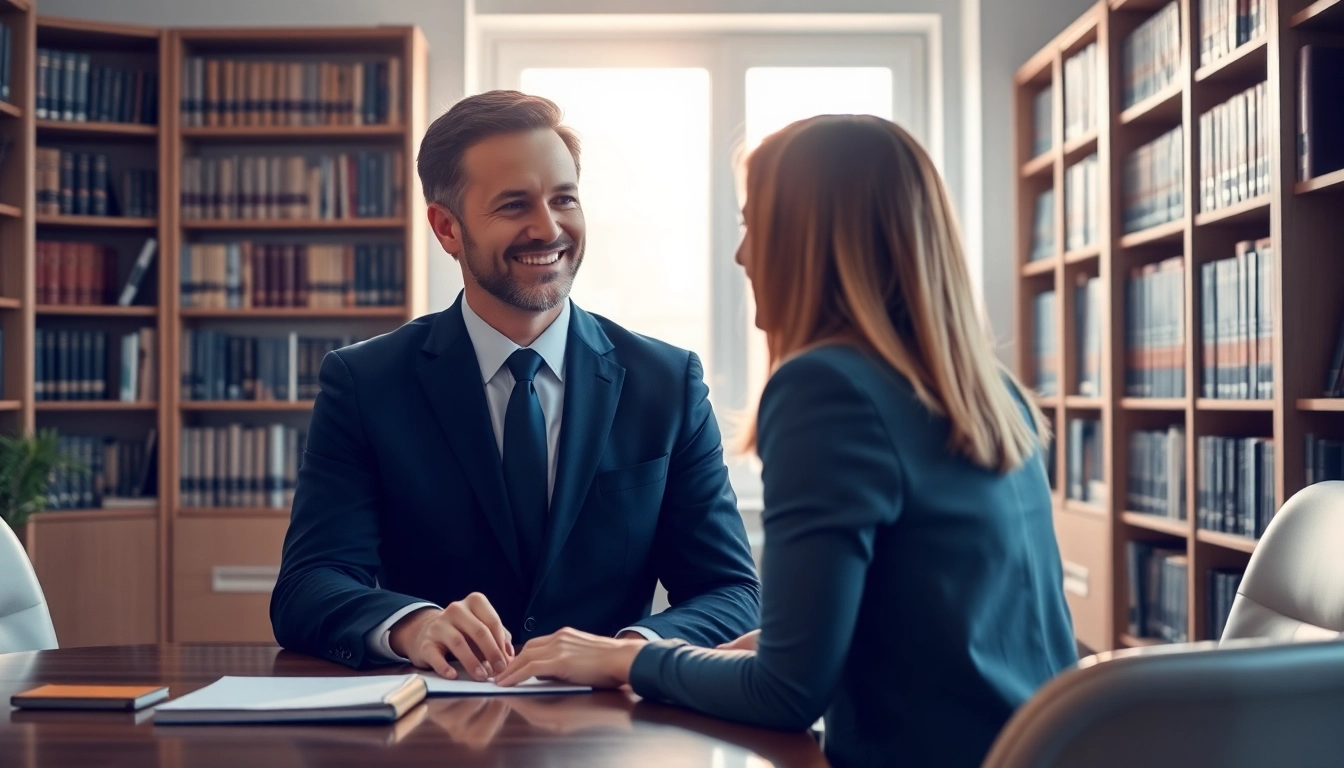 Engaging family lawyer consultation at https://www.stpetefamilyattorney.com in a warm, inviting office.