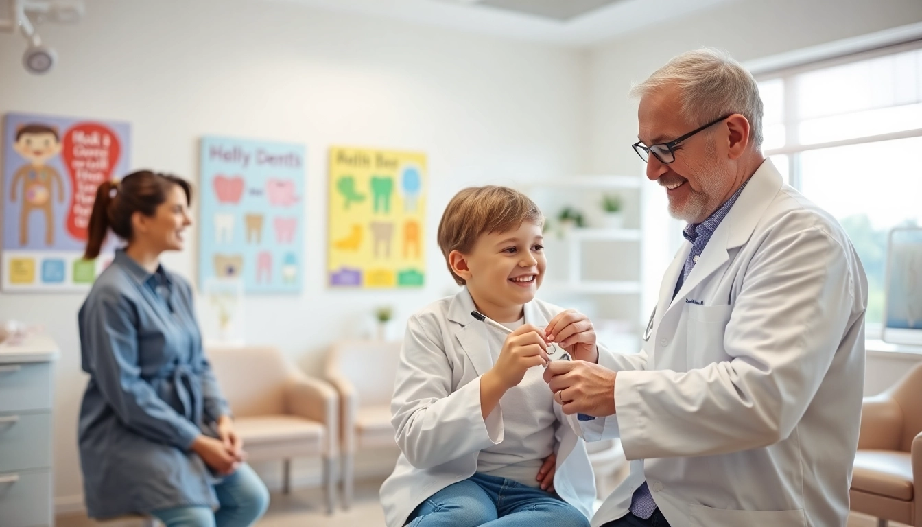 Family dentist Frankfort IL providing attentive care to a child in a welcoming dental clinic.